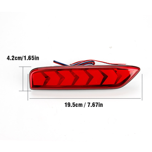 สำหรับ MITSUBISHI XPANDER CROSS <span class=keywords><strong>ATTRAGE</strong></span> MIRAGE ไฟสะท้อนแสงกันชนหลังแบบ LED 2 ชิ้น ไฟ DRL ไฟเลี้ยวแบบไดนามิก ไฟเบรก ไฟเดย์ไลท์ - Product Image 2
