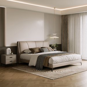 Каркас кровати на мягкой платформе с изголовьем и подножкой, кровать размера "Queen-Size" - Product Image 1