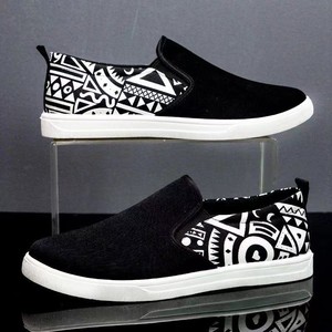 Nuove Scarpe di Tela Stile Pechino Antico, Nere con Graffiti, Slip-on alla Moda per Studenti - Product Image 2