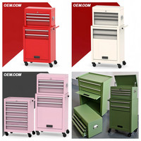 Kit de combinación de caja de herramientas rodante de garaje de metal verde ODM Factory Machine Shop Gabinete de rodillos OEM para almacenamiento de herramientas