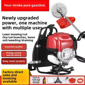 Industrial Four-Stroke Gasoline 2.2HP Mulch Small Household Lawn Mower Side-Mounted Backpack Weeder Brush <b>Cutter</b> 24V DIY Ymn21 H - Product Image 3