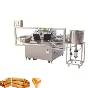 Industrial comercial Stroopwafel helado oblea huevo rollo gofrera máquina para hacer conos de helado para el comercio