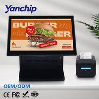 Servicio de Personalización OEM/ODM, Sistemas POS Android/Windows de 15.6/15 Pulgadas con BT/Wi-Fi para Comercio Minorista, Caja Registradora Todo en Uno