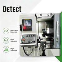 Centre d'usinage CNC CT10 à double broche, 4 axes, 12 postes à outils, Fanuc, lit incliné, machine robuste