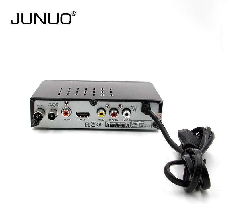2017 JUNUO Décodeur Numérique Dvb-t2 Convertisseur de Télévision pour L'europe Afrique Du Sud