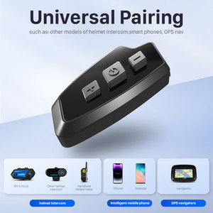 Helm interkom Bluetooth untuk sepeda motor, helm interkom Bluetooth nirkabel, helm interkom Full Duplex, helm sepeda motor ukuran 1000M, helm interkom Bluetooth nirkabel - Product Image 4