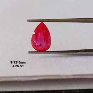 Zafiro Rosa Cultivado en Laboratorio, Forma de Pera, Gema Suelta, Piedra de Calidad Premium para Joyería, Hecho a Mano - Product Image 3