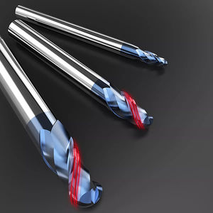 Molino de extremo recto Hrc65 de 2 flautas, molino de extremo de punta de bola de 6mm para herramientas de fresado Cnc, cortador de fresado de revestimiento Tian Nano - Product Image 4