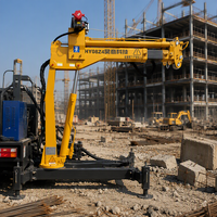 Mini-grue de camionnette de 0,8 tonne, grue mobile électrique légère et portable, machine montée pour la manutention de marchandises