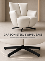 Fauteuil individuel personnalisé OEM/ODM avec revêtement en cuir pleine fleur ou en tissu, chaise de salon d'intérieur pour projets hôteliers et mobilier domestique
