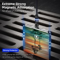 Kabel panjang pengisi daya USB Tipe C, 0.5M 1M 2M 10 kaki 540 derajat kabel magnetik Putar untuk Game Earphone jam tangan pintar