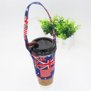Sac de rangement en toile pour boissons, fourre-tout suspendu, pour le thé au lait, le café, vert, tasse, porte-gobelet, dessin animé - Product Image 5