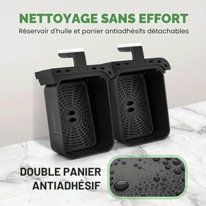 Digital Dual <b>Basket</b> <b>Air</b> <b>Fryer</b> with Visual Window <b>2</b> <b>Basket</b> Oil Free Smart Double Drawer Kitchen - Product Image 3