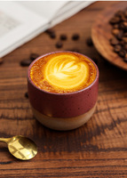 Four à poterie Céramique Eau Thé Tasses Latte Cacao Porcelaine Boissons Tasse 185ml Cappuccino Tasse À Café Sans Poignée