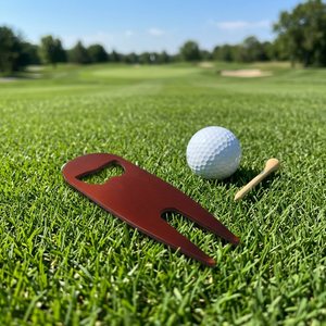 Ouvre-bouteille et outil de réparation de divots de <span class=keywords><strong>golf</strong></span> portable en acier inoxydable de 11 cm gravé au laser sur mesure pour cadeaux promotionnels - Product Image 2