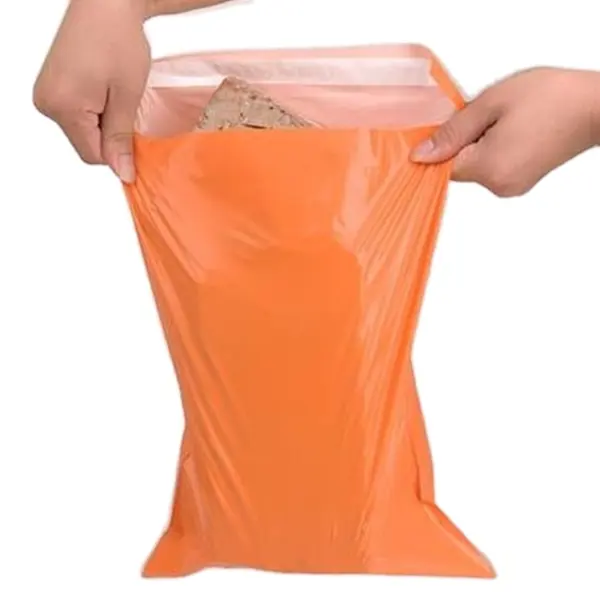 Sacchetti postali con stampa personalizzata per imballaggio arancione borse per la spedizione biodegradabili in poli di spedizione per abbigliamento