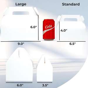 Cajas Grandes con Asas Blancas para Regalos, Cajas para Dulces, Cajas de Papel para Almuerzo, Cajas para Llevar, para Recuerdos, Picnic, Navidad - Product Image 4