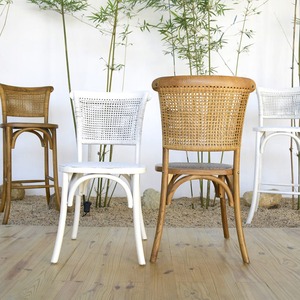 Chaise de salle à manger en rotin DISHI de style nordique avec siège en rotin, chaise rustique artisanale pour <span class=keywords><strong>appartement</strong></span>, banquet, mariage et hôtel, vente en gros - Product Image 3