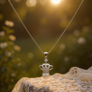 Collar con Colgante Chapado en Oro Vintage, Forma de Corazón, Imitación de Perla, Cadena con Eslabones de Diamantes CZ, 16+2 Pulgadas, Joyería de Regalo para Mujer - Product Image 2