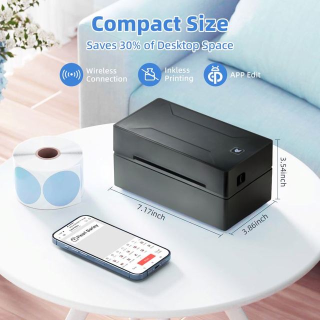 Marklife D100 4X6 Inch Portable Thermal Printer Shipping Label Printer for Desktop Waybill for Shipping Packages in Stock