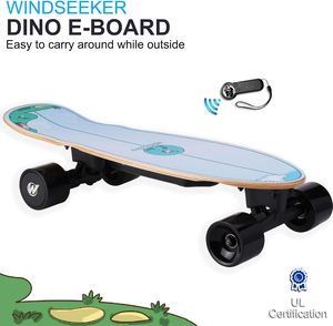 Planche à roulettes électrique Windseeker Dino Skater Plus pour enfants et adolescents, moteur sans balais 350W, vitesse maximale de 9,3 mph, batterie 2000/2600mAh - Product Image 2