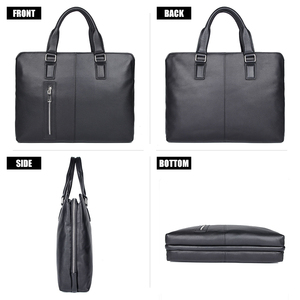 Nuova Borsa da Lavoro per Laptop e Conferenze, <span class=keywords><strong>Valigetta</strong></span> in Pelle da <span class=keywords><strong>Uomo</strong></span> <span class=keywords><strong>con</strong></span> Tasca Frontale <span class=keywords><strong>con</strong></span> Cerniera Verticale - Product Image 3