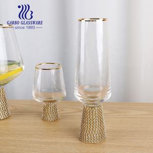 Nouveaux modèles de gobelets à vin en verre personnalisés avec décorations en diamant <span class=keywords><strong>sur</strong></span> la base, verrerie pour bar, article cadeau <span class=keywords><strong>sur</strong></span> commande - Product Image 4