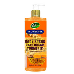 Gel de Ducha Exfoliante y Blanqueador Herbal WooT Gold, Nutre, Hidrata y Refresca, con Leche Orgánica y Cúrcuma, 1000ml - Product Image 4