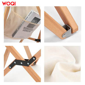 Silla Plegable Woqi, Silla Portátil para Acampar al Aire Libre, Tela Oxford Blanca, Madera de Haya, Silla de Jardín con Bolsa de Transporte - Product Image 5