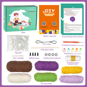 Kit de <span class=keywords><strong>crochet</strong></span> Diy décoration de beaux animaux avec <span class=keywords><strong>livre</strong></span> d'instruction et vidéo - Product Image 3