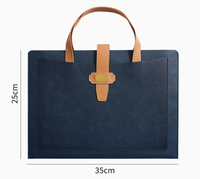 Sac de documents professionnel A4 en cuir PU marron classique, imperméable, rigide, avec poignée, taille personnalisée pour les réunions de bureau