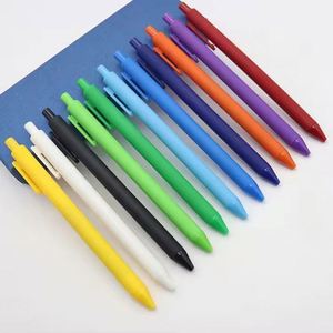 Bolígrafos Retráctiles Recubiertos de Goma Multicolores al por Mayor, Venta Caliente, Logotipo Personalizado Impreso OEM para Papelería - Product Image 2