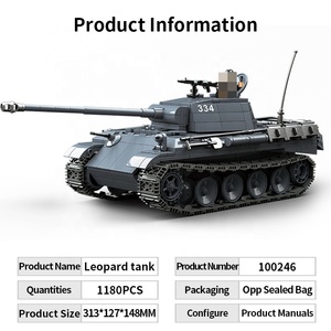 Set de Bloques de Construcción DIY Tanque Mediano Alemán, 1180 Piezas, Colección <span class=keywords><strong>Militar</strong></span> de la Segunda Guerra Mundial, Modelo de Juguete del Ejército con Armas y Figuras de Soldados - Product Image 5