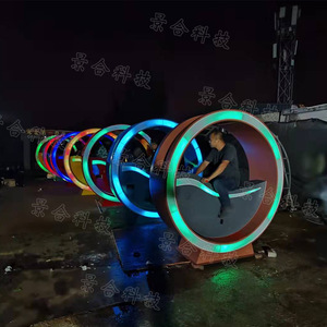 Mini-attraction extérieure en métal pour enfants et familles, usage commercial, avec lumières LED colorées - Product Image 1