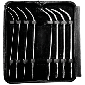 Juego de 8 sondas uretrales Van Buren de acero inoxidable, curvadas en forma de J, instrumentos ortopédicos, certificados CE, reutilizables, manuales - Product Image 1