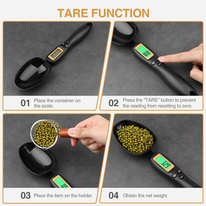 Balance numérique électronique à affichage LCD pour aliments, cuillère de pesée numérique, 500g 300g 0.1g, plusieurs couleurs - Product Image 4