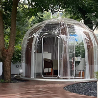 Dômes géodésiques transparents de la série Luxury PC Dome House pour éco-resorts et villas privées, tente bulle