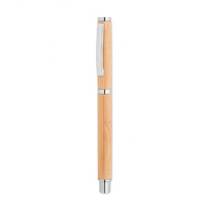 Stylo bille haut de gamme en bambou écologique personnalisé avec logo gravé au laser – Idéal pour les voyages d'affaires, les hôtels, les signatures et les cadeaux promotionnels - Product Image 5