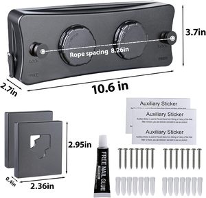 5,1 M ABS Lavandería Balcón retráctil al aire libre doble lavado individual almacenamiento líneas de secado tendedero cuerda retráctil - Product Image 5