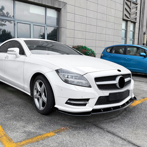 Amp-Z Mercedes-Benz Cls C218 Front Lip Splitter Carbon Fiber Texture Matte Finish 2011-2013 Amg Line - Product Image 2