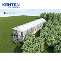 Structure extérieure à longue portée à double étage pour simulateur de golf, abri de tir et pavillon d'entraînement sportif