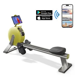 YPOO Home Gym Fitness Equipment Cardio Exercise Rowing Machine Seated Rower Air Self-generating Electricity Rowing Machine