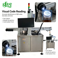Machine de marquage laser UV pour bouchons de bouteilles, inspection visuelle de codes QR et codes-barres, équipement de codage automatisé pour la traçabilité des données