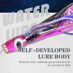 Leurre de pêche souple, fabrication sur mesure, leurres de pêche à <span class=keywords><strong>la</strong></span> traîne, jupes souples en PVC, leurres faits à <span class=keywords><strong>la</strong></span> <span class=keywords><strong>main</strong></span>, leurres souples de pêche à <span class=keywords><strong>la</strong></span> traîne en bateau - Product Image 3