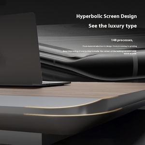 Sang Trọng Hiện Đại L-Hình Văn Phòng Điều Hành Bàn Thiết Lập Ông Chủ Bằng Gỗ Máy Trạm Với Bảng Điều Khiển Phong Cách Đồ Nội Thất Từ Trung Quốc - Product Image 2