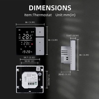 Controlador de Calefacción por Suelo Radiante Flexible Moderno, Pantalla LCD, Termostato Inteligente WiFi, Sensores Integrados para Uso en Habitaciones