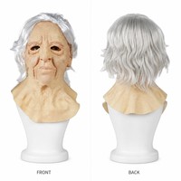 Masque de tête entière en silicone latex pour personnes âgées, masque réaliste de vieil homme avec rides, costume d'Halloween pour adultes, 5 styles