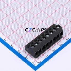 950-NLFL-DS/08 Plug-in Terminal Block Connector ( Construction: 1x8P )( Pitch: 5mm )( Color: Black )( Total PIN Count: 8P ) - Product Image 1