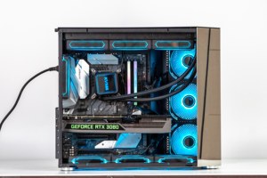 ตู้เล่นเกมตั้งโต๊ะสีดำหออลูมิเนียมอัลลอยด์ขนาดกลางสำหรับ E-ATX ATX Micro ATX Mini ITX PC มีสถานะสต็อกทั้งหมดในชิ้นเดียว - Product Image 2