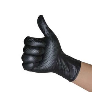 Heavy Duty Grueso 8mil 10mil Negro Naranja Diamante Texturizado Guantes de nitrilo Durable Mecánico Reparación de automóviles Guantes industriales - Product Image 2